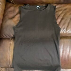 Express Brown Body Contour Top